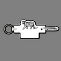 Key Clip W/ Key Ring & Tiger (Left Side) Key Tag